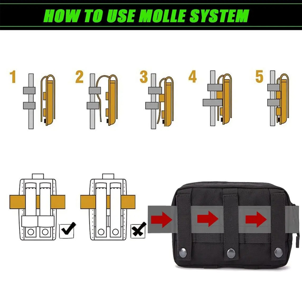 1000D Nylon Laser Cut Molle Ad - Edc Carry Belt ulasan dan harga