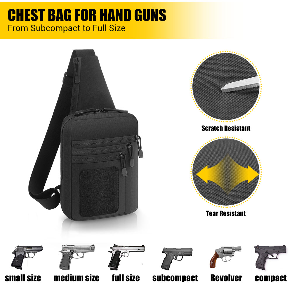 Tactical Pistol Gun Bag Concea - Edc Concealed Carry Sling Bag ulasan dan harga