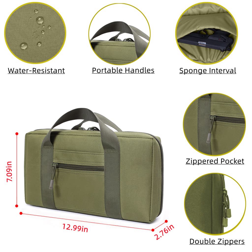 Tactical Pistol Range Bag Gun  - Edc Carry Gun ulasan dan harga