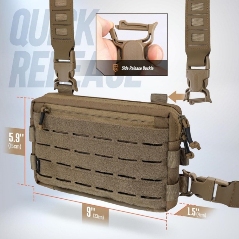 Fashion 1000D Nylon Men Chest  - Edc Carry Pack ulasan dan harga