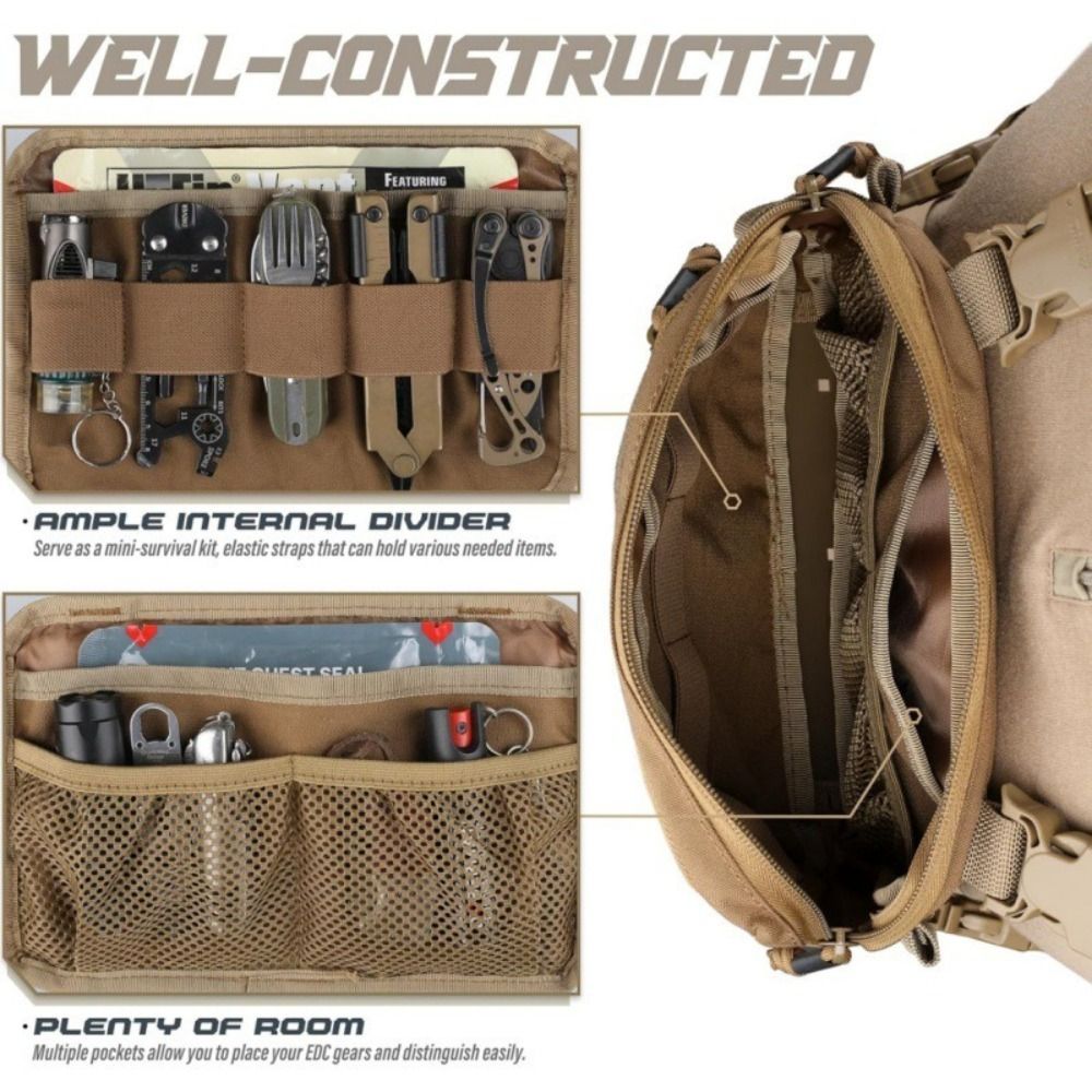 Fashion 1000D Nylon Men Chest  - Edc Carry Pack ulasan dan harga