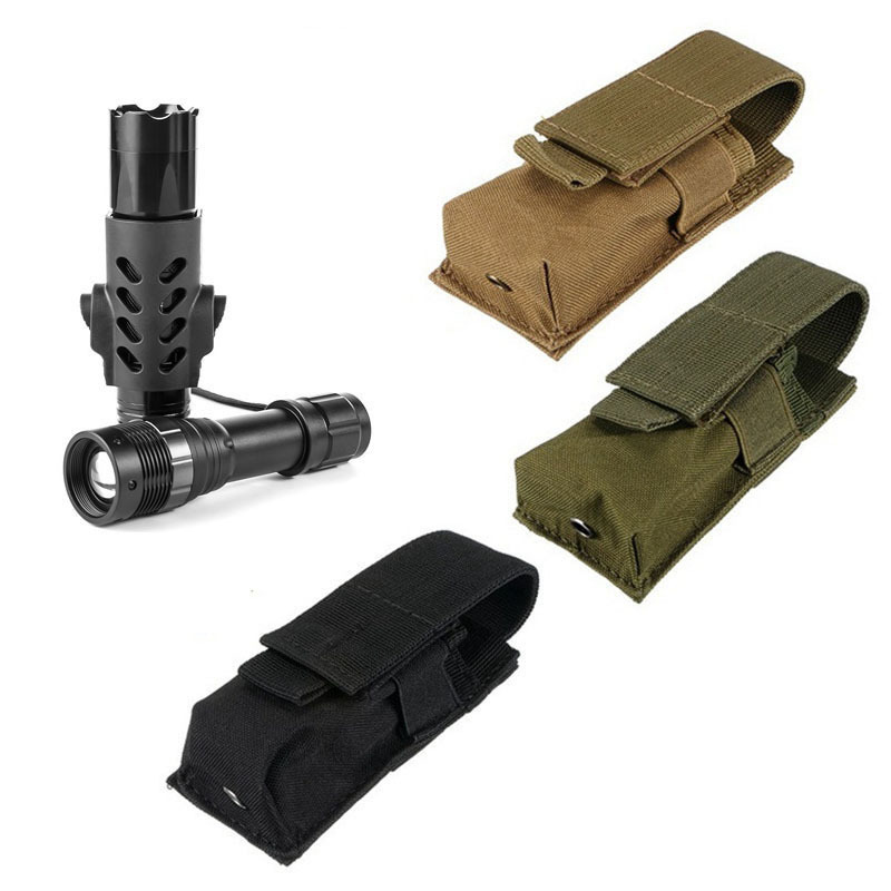 Tactical Molle Flashlight Pouc - Edc Carry Holster ulasan dan harga