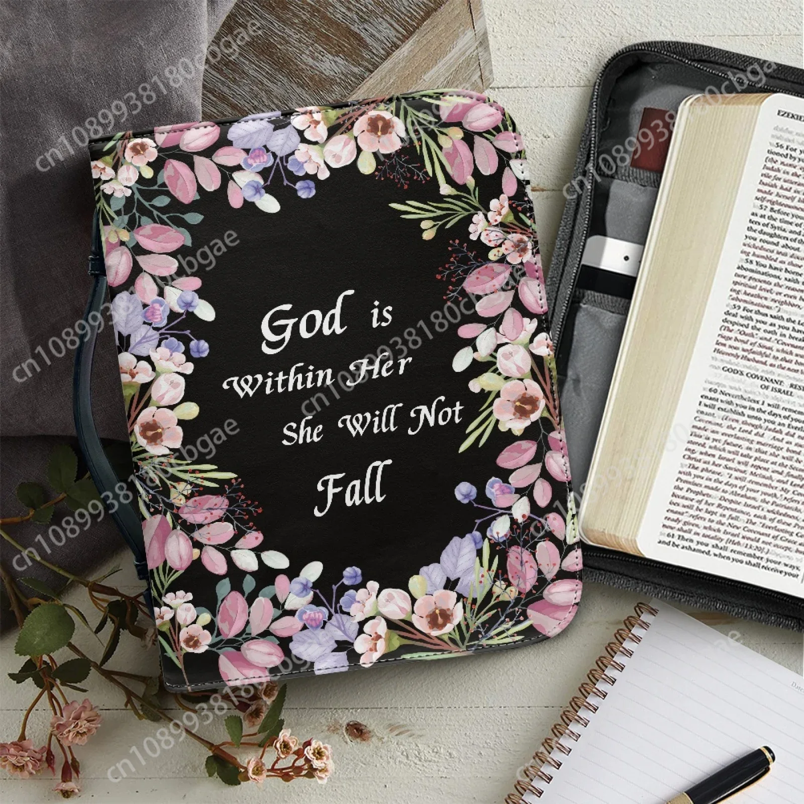 Flowers Verse Pattern Leather  - Edc Carry Bag ulasan dan harga