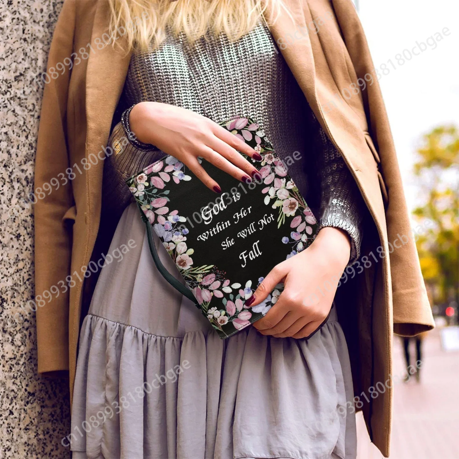 Flowers Verse Pattern Leather  - Edc Carry Bag ulasan dan harga
