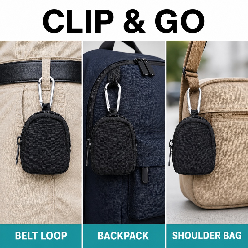 Mini Zipper Key Coin Pouch wit - Edc Carry Coins ulasan dan harga