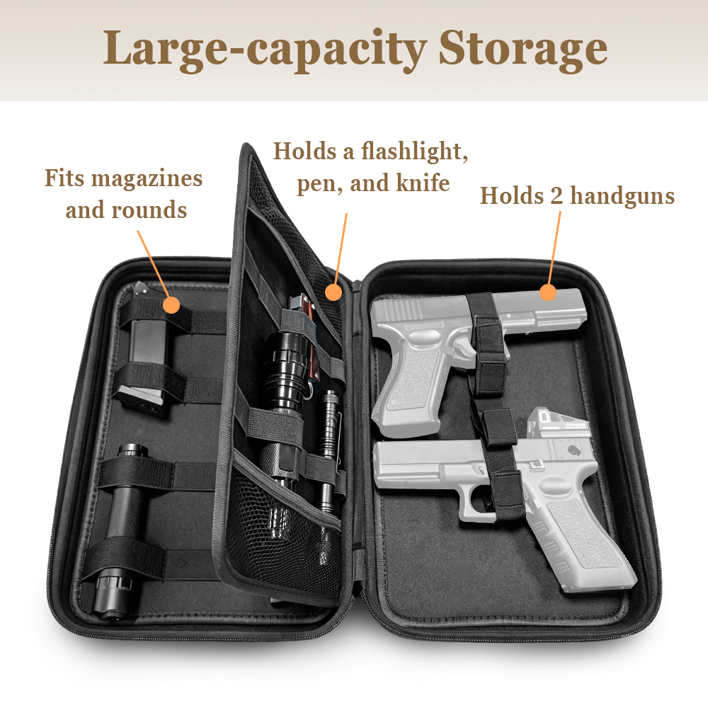 Tactical Pistol Gun Case Dual  - Edc Carry Gun ulasan dan harga