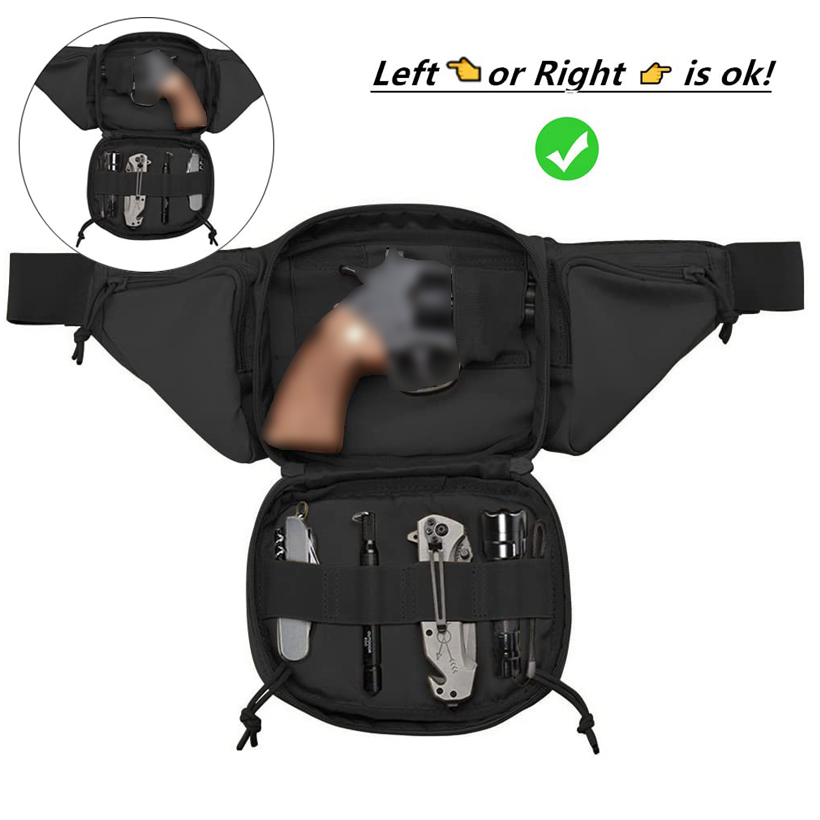 Tactical Fanny Pack Gun Holste - Edc Carry Gun ulasan dan harga