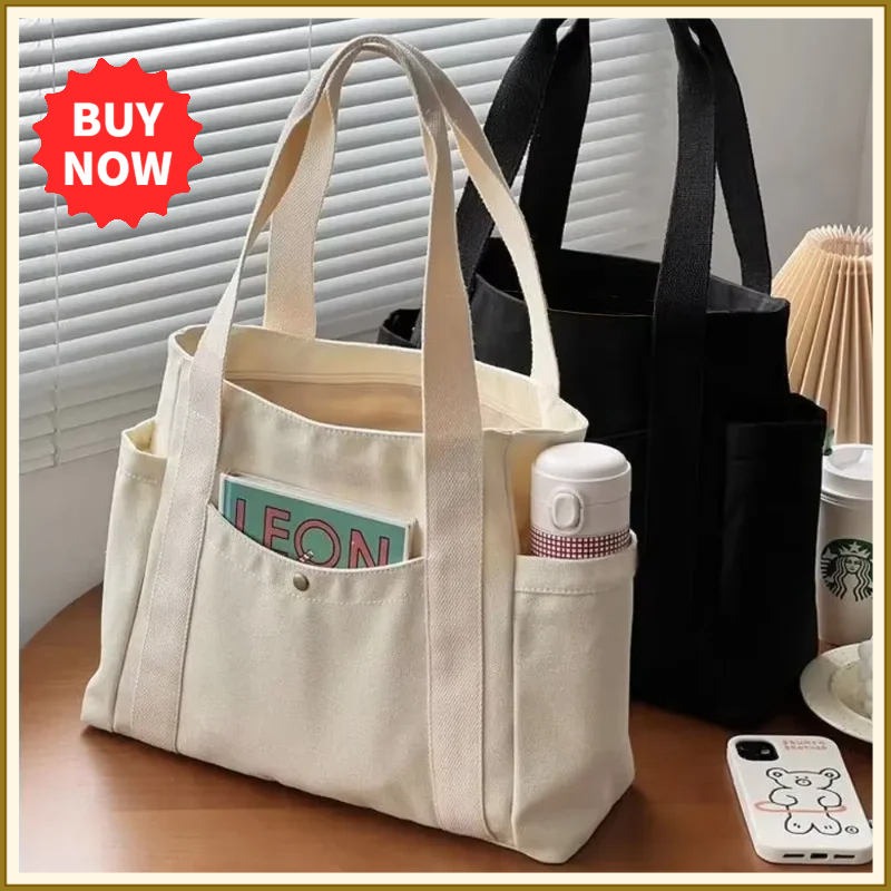 Large Capacity Canvas Tote Bag - Edc Carry Bag ulasan dan harga