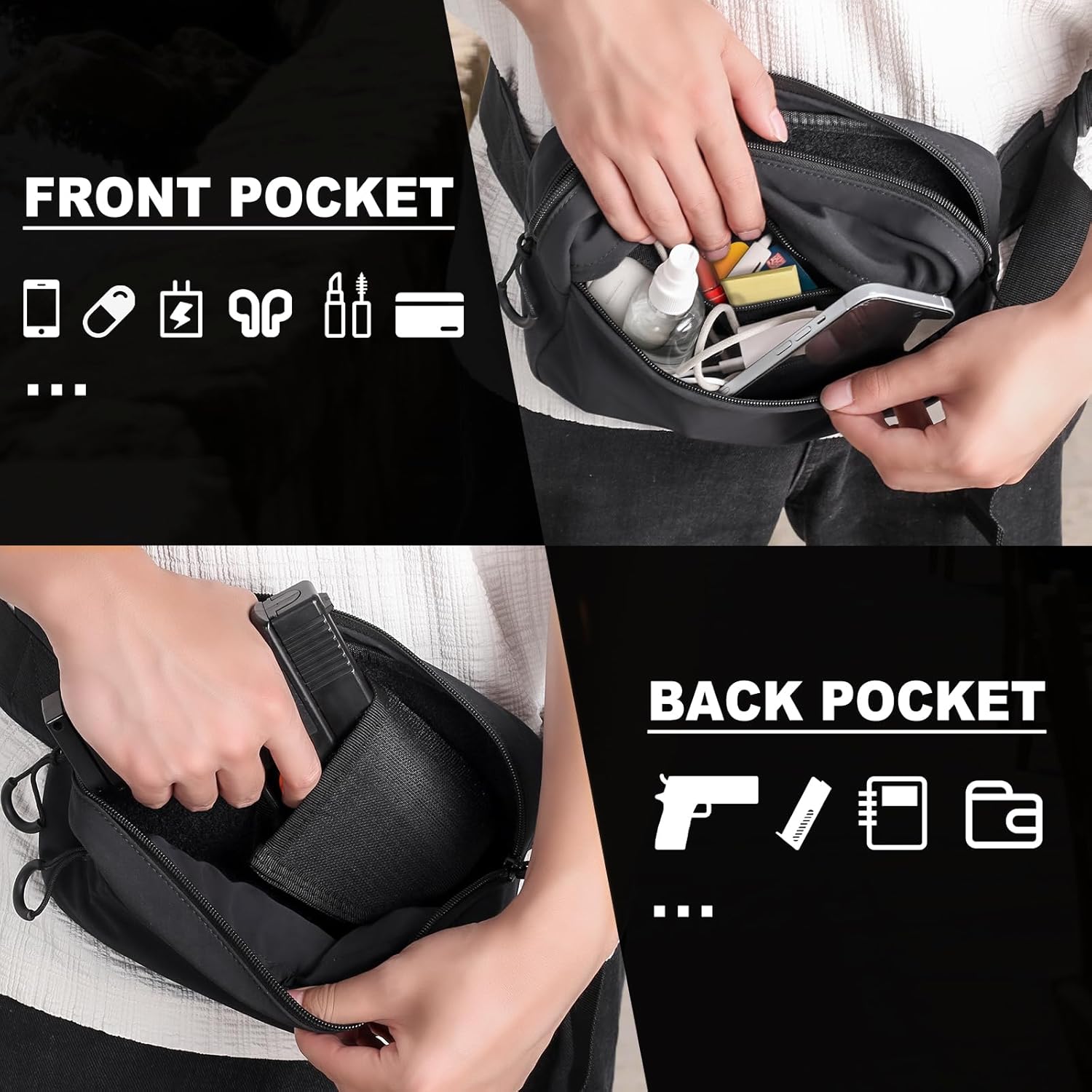 Tactical Fanny Pack with Holst - Edc Carry Gun ulasan dan harga
