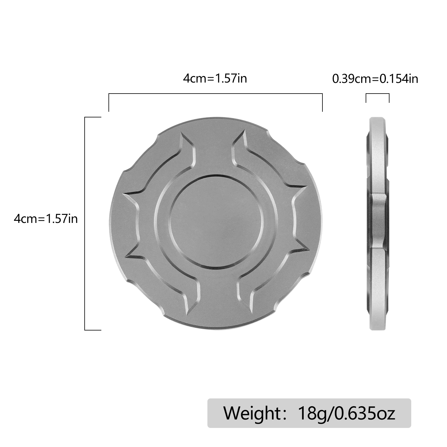 Titanium Alloy Poker Chip Fidg - Edc Carry Coins ulasan dan harga